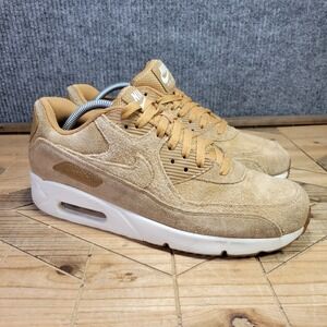 Nike Air Max 90 Ultra 2.0 LTR Leather Flax/Wheat/Gum Mens 10 924447-200